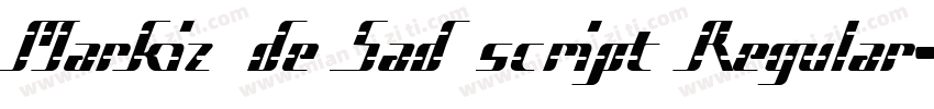Markiz de Sad script Regular字体转换